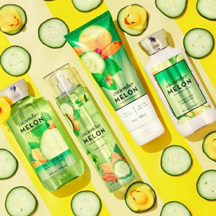 BATH &amp; BODY WORKS BBW CUCUMBER MELON SERIES SHOWER GEL BODY MIST WASH CREAM LOTION POCKETBAC SCENTPORTABLE SHOWER GEL BODY CREAM LOTION MIST WASH WALLFLOWER ROOMSPRAY SCENTPORTABLE GENTLE GEL DEEP CLEANSING GENTLE FOAMING CREAMY LUXE WALLFLOWER