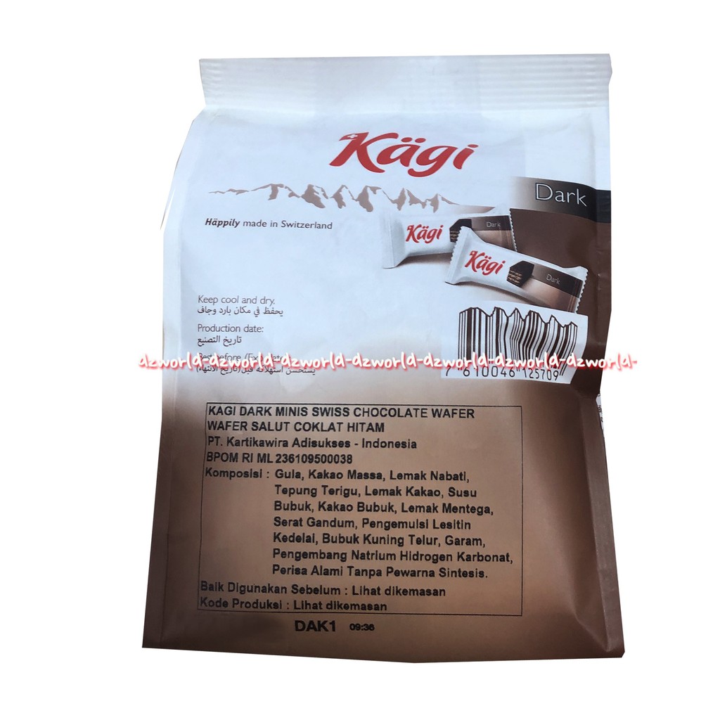 Kagi Dark Chocolate Hazelnut Dark Orange Cocoa Minis Coklat Kagi 125gr