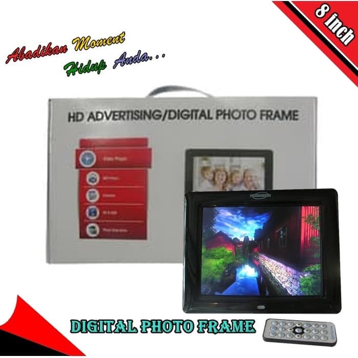 Mediatech 8 inch Digital Photo Frame Multifunction - Hitam 49904