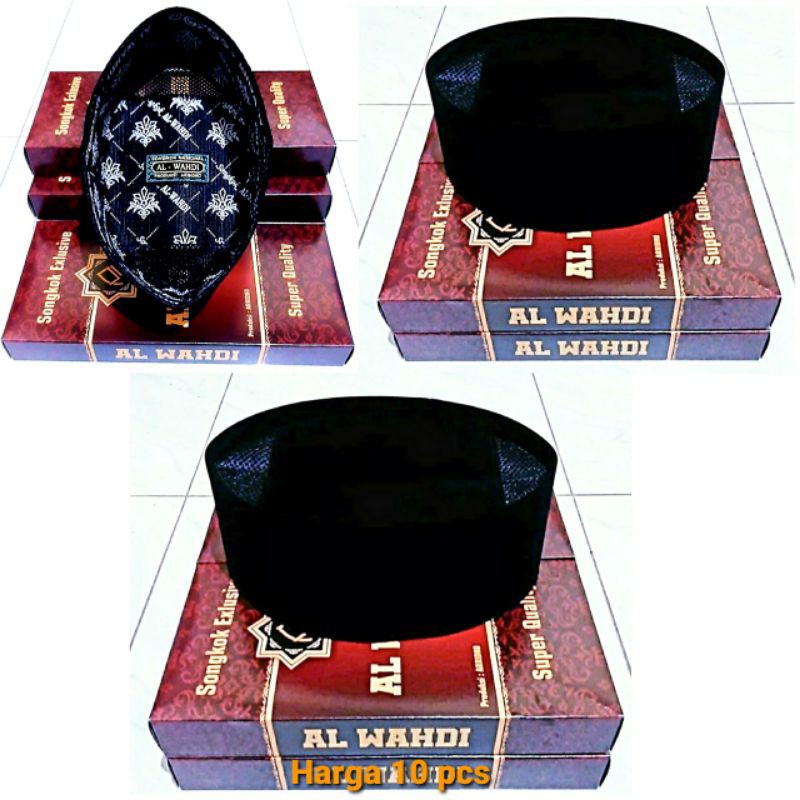Peci Hitam Ac Grosir 10 pcs Songkok Hitam Ac