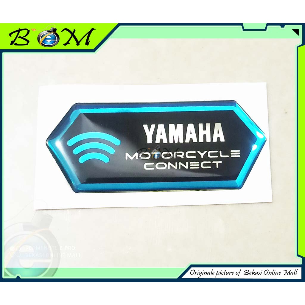 stiker sticker emblem timbul yamaha motorcycle connect y-connect aerox