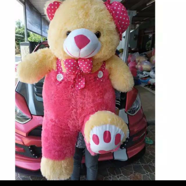 Boneka beruang Jojon topi/Boneka Jojon Jumbo/ Boneka jumbo murah