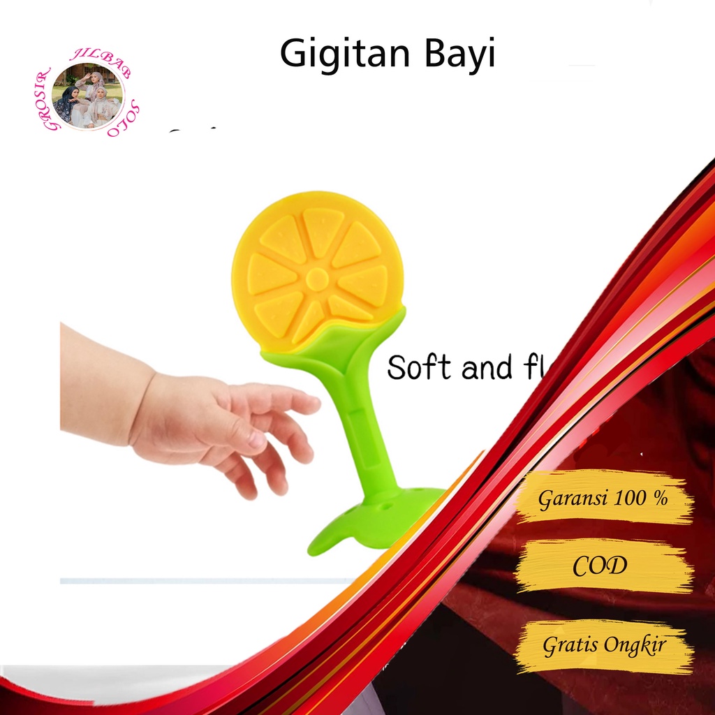 Perangsang Tumbuh Gigi / mainan gigitan bayi/ baby fuit teether/teether Bentuk Buah BPA FREE / Perlengkapan Bayi Baru Lahir / PRI 03