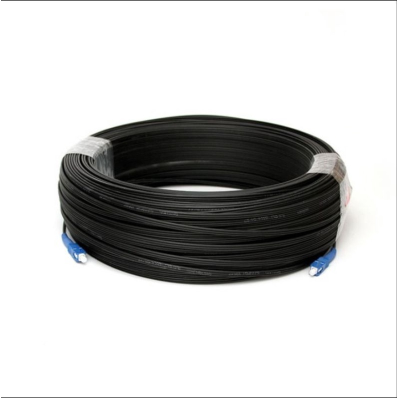 Cable Drop Core 50 M+Sling SC to SC Fiber Optic FTTH+Tali Sling