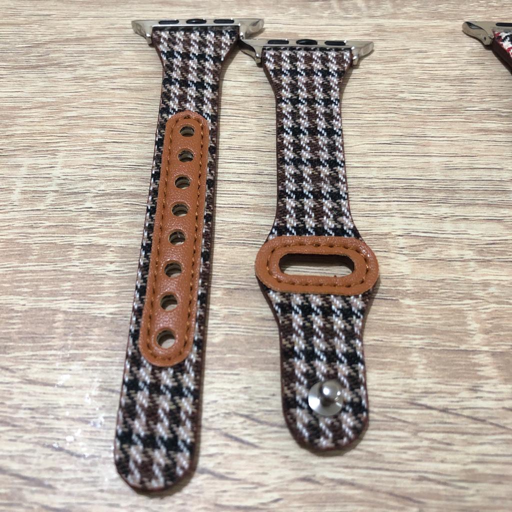 Strap Apple Watch Leather Canvas Slim 38mm/40mm/41mm/42mm/44mm/45mm/49mm