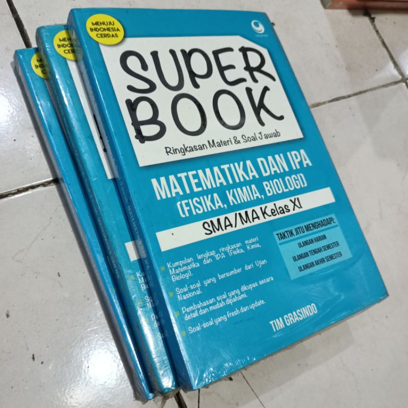 TOP BOOK MATEMATIKA IPA (FISIKA, KIMIA, BIOLOGI) SMA Kelas 10 11 12 - Original Murah-Super Book 11