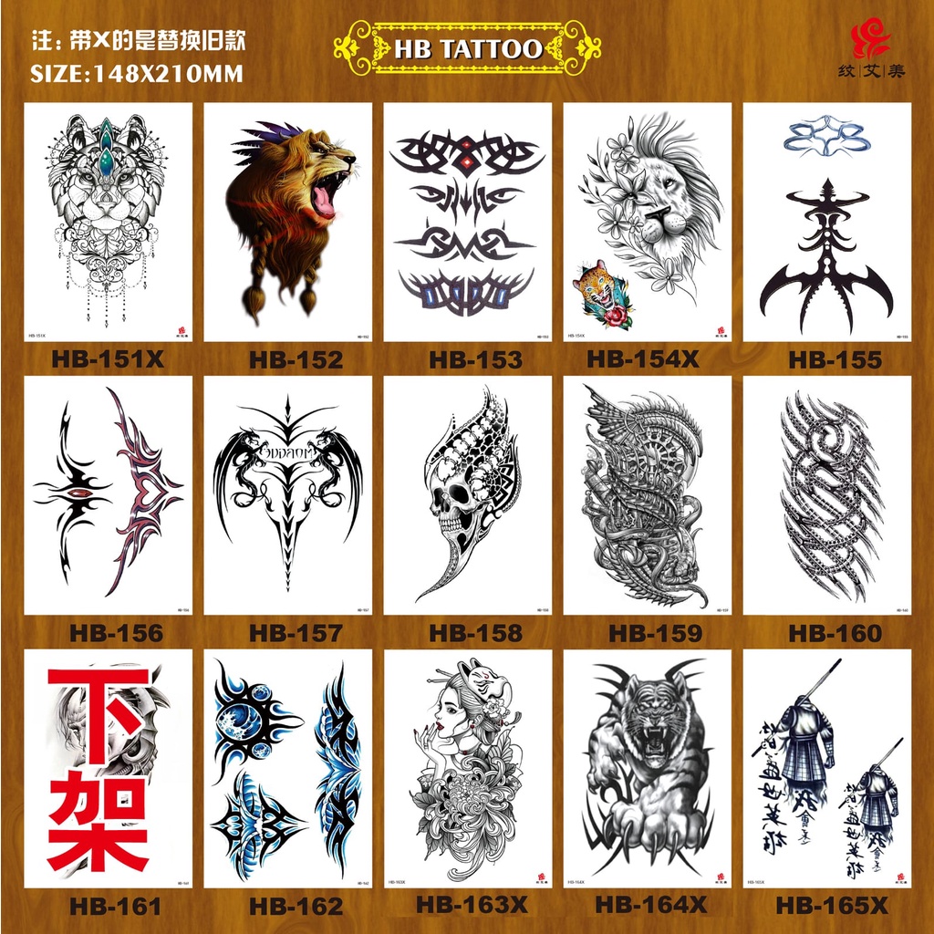 Tato temporer temporary sementara temporari tattoo fashion etnik 1/2 lengan half arm leg