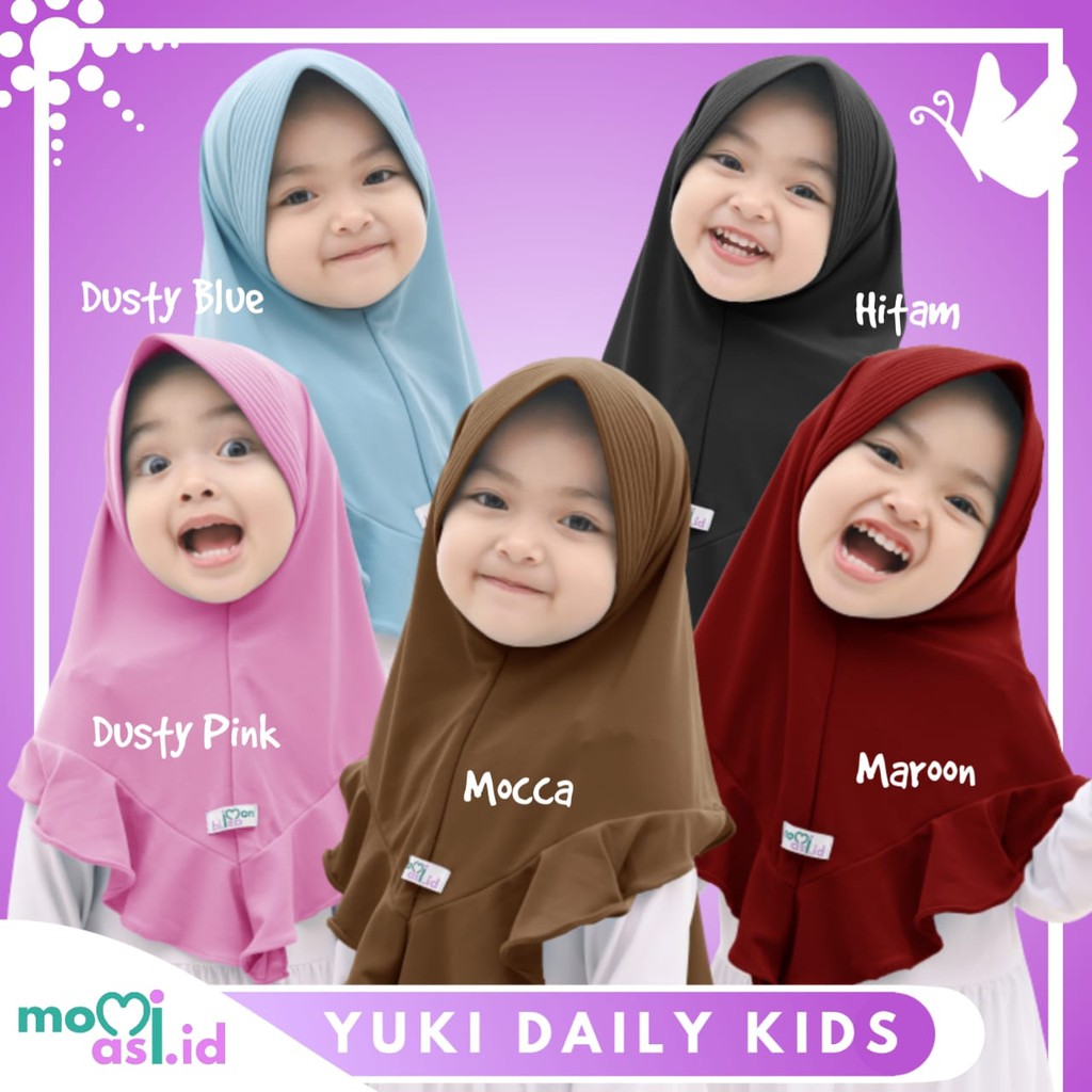 Momiasi - Kerudung Anak Jilbab Hijab Anak Bayi Perempuan Premium Yuki Daily