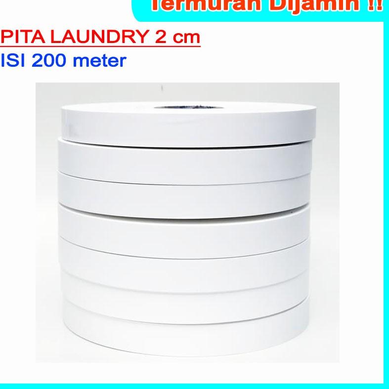 

bv❋Best Seller✬➮ PITA LAUNDRY TAFFETA LABEL PENANDA ROLL KAIN KERTAS 20 mm 2 cm 200 meter 100 ➮