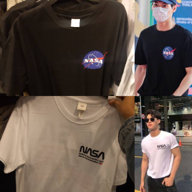 NASA SHIRT H&M BLACK AND WHITE BONUS PC BRIGHTWIN