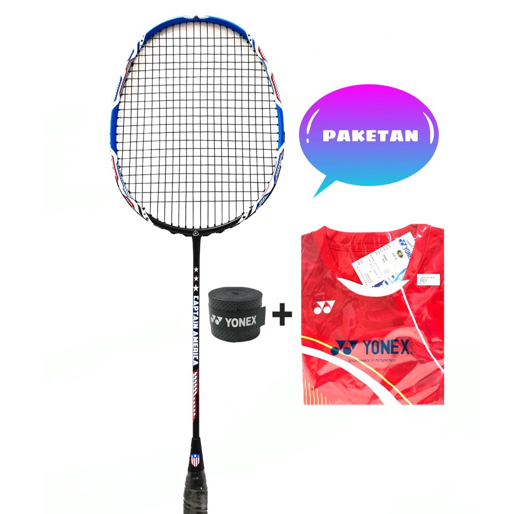 RAKET BADMINTON BULUTANGKIS KANSA CAPTAIN AMERICA ORIGINAL