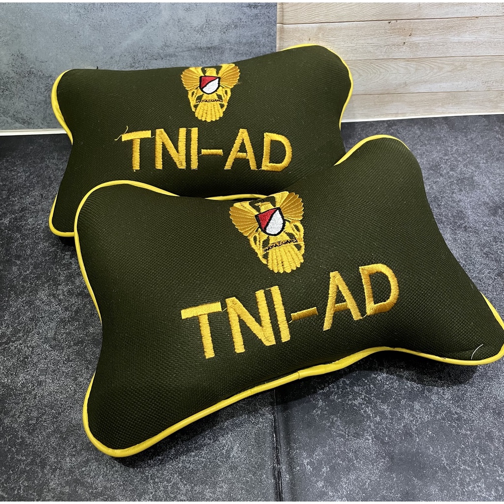 Bantal Mobil TNI AD Hijau - Bantal Mobil - Bantal Kepala TNI AD