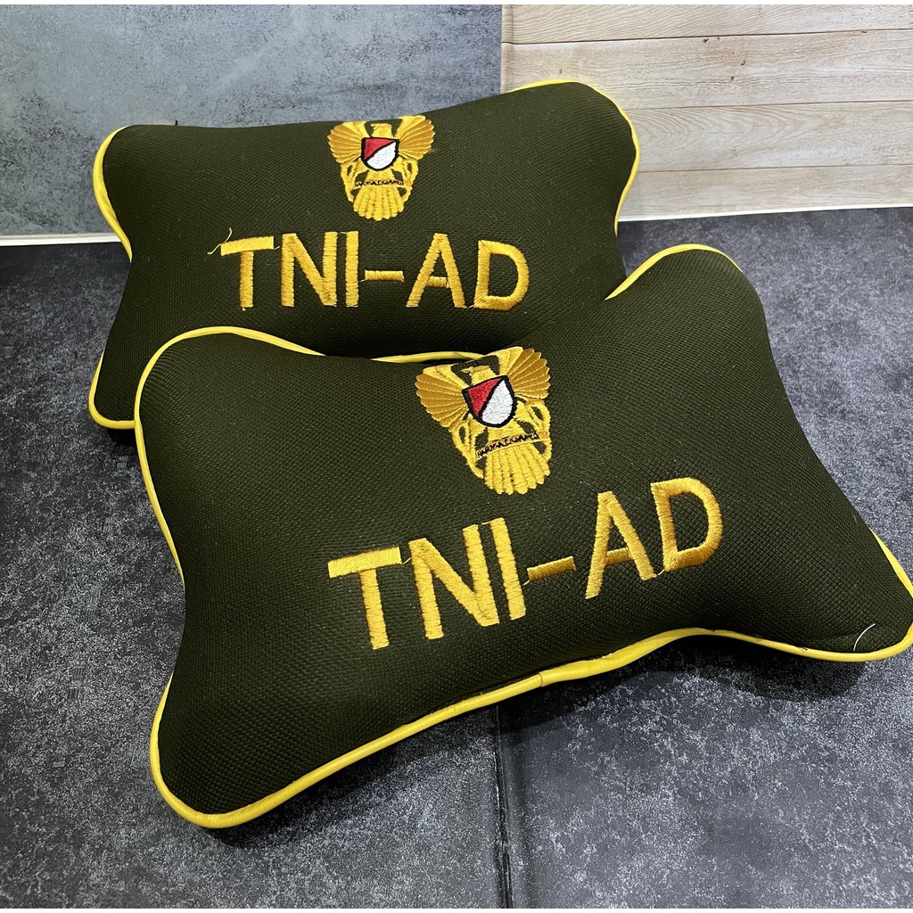 Bantal Mobil TNI AD Hijau - Bantal Mobil - Bantal Kepala TNI AD