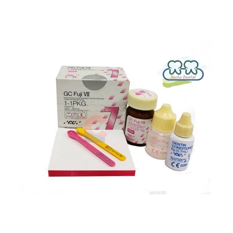 GC GIC fuji 7 | big pack | glass ionomer cement | restorative | bahan tambal gigi tanpa sinar