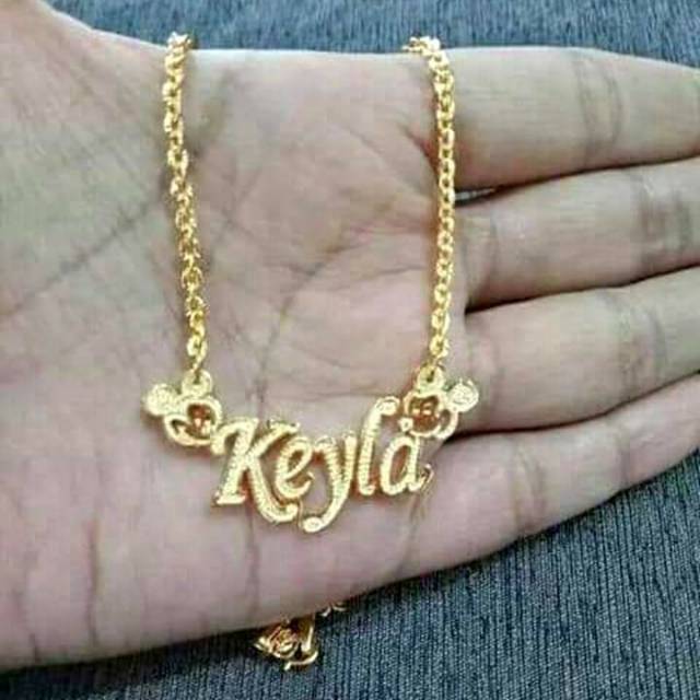 Kalung Nama Lapis Emas Murni
