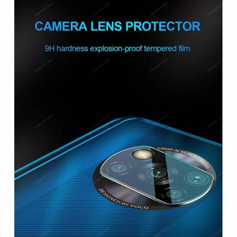 TEMPERED GLASS LENS CAMERA XIAOMI POCO X3 NFC ANTI GORES KAMERA BELAKANG
