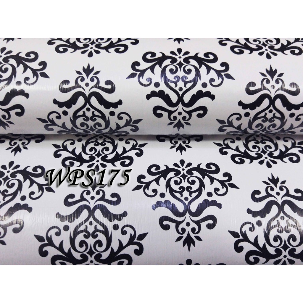 Wallpaper Dinding Sticker Motif Hitam Cantik 45cmX5m WPS175 Shopee