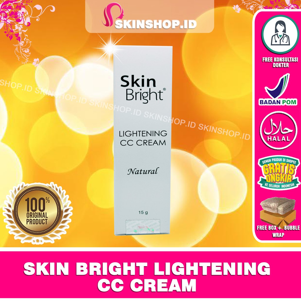 Skin Bright Lightening CC Cream Natural 15gr Original / Alas Bedak Pencerah BPOM Aman