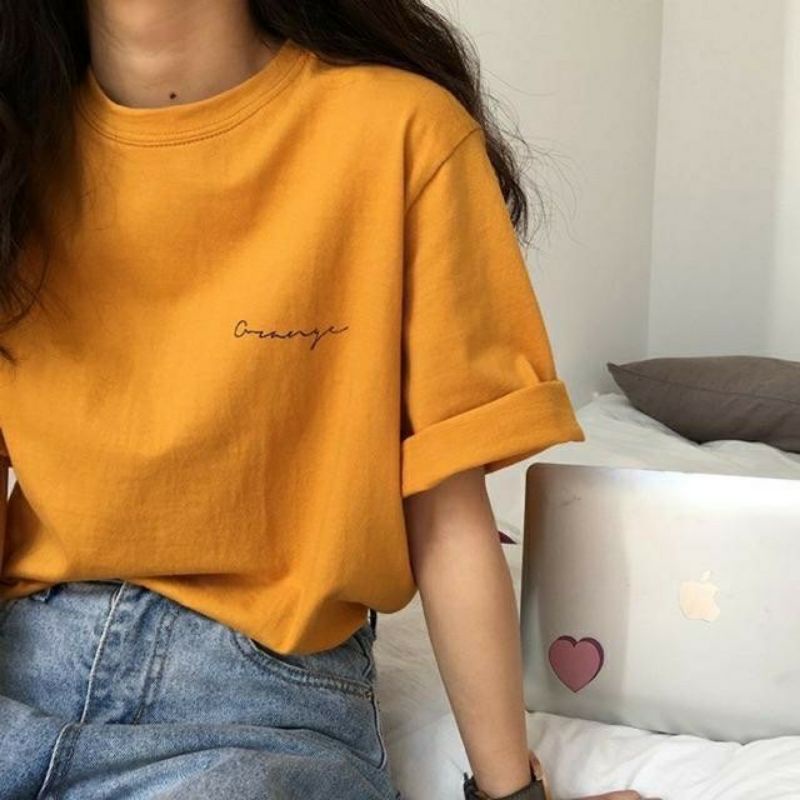 Arifirn Kaos Oversize Orange - Kaos Wanita ( LD 106, P 65)