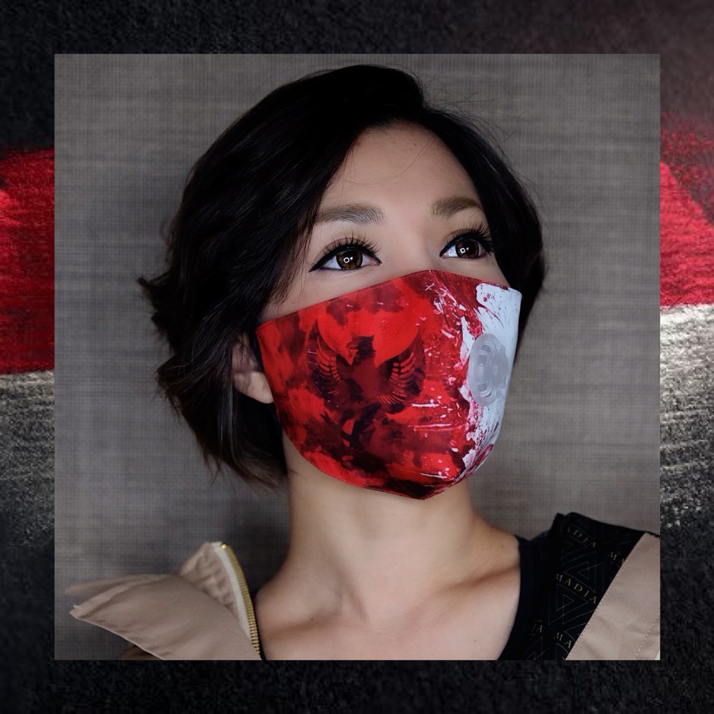 MASKER KAIN 3 LAPIS / MASKER MADJA MERAH PUTIH