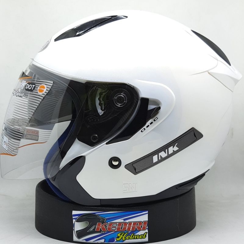 Helm INK METRO Half face Solid polos 2 visor original-White