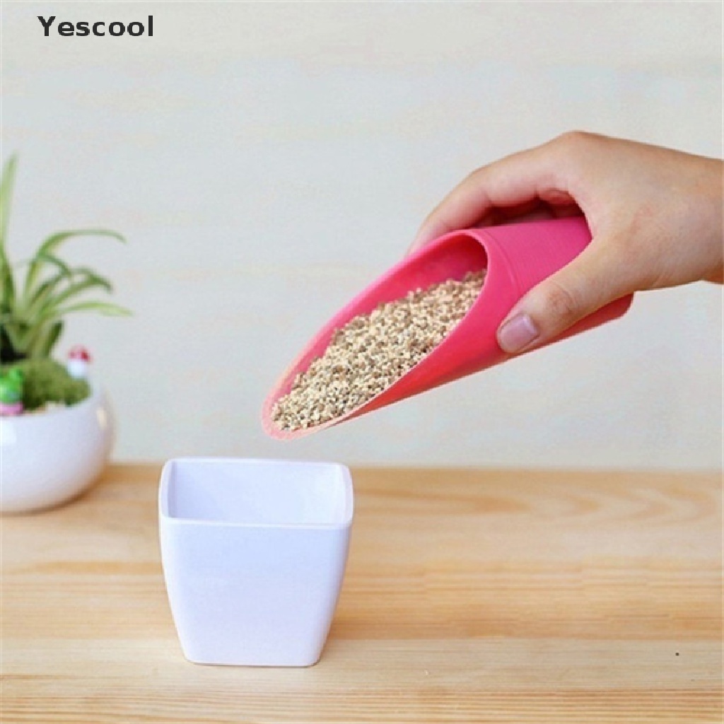 Yescool 1Pc Sekop Tanah Bahan Plastik Untuk Tanaman Bonsai Sukulen DIY