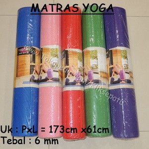 yoga mat matras pilates gym fitness senam alat olahraga kesehatan anti slip plank good quality tebal