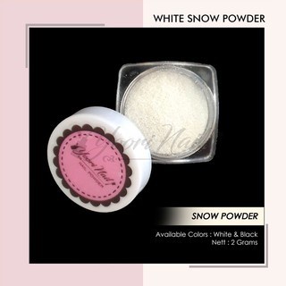 white snow powder glitter nail art sugar powder nail gliter hiasan kuku