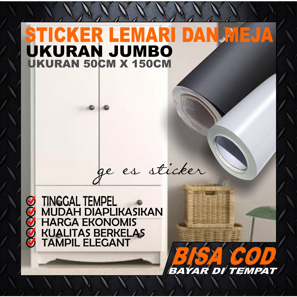 Stiker Vinyl Lemari Ukuran Besar / Stiker Meja Besar
