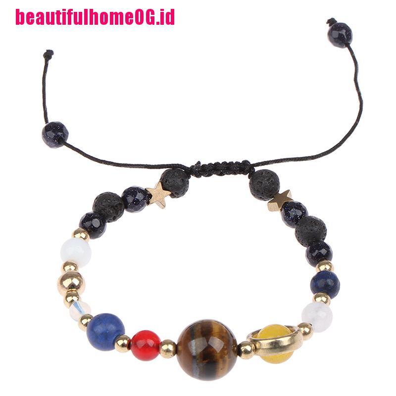 Gelang Rantai Manik-Manik Batu Planet Tata Surya