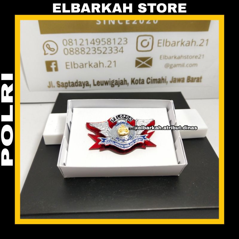 pin polisi plopor lalulintas akrilik