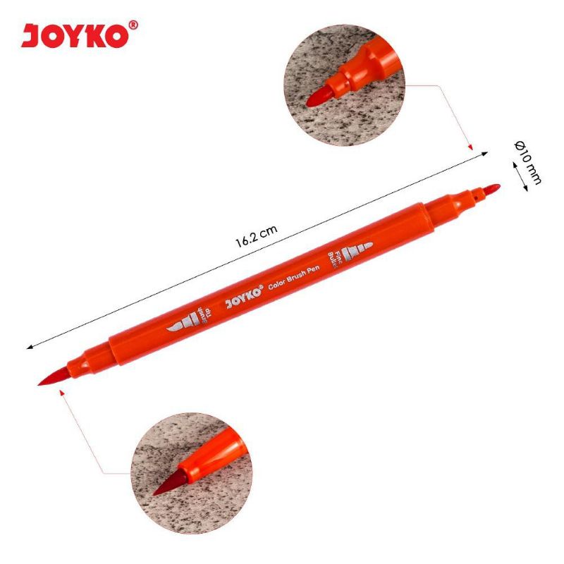 

Color Brush Pen Pena Kuas Warna Joyko CLP-30 12 Warna Color