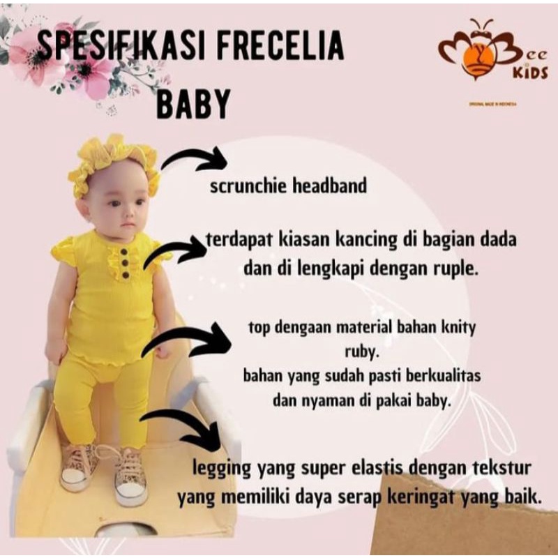 0-18 BLN SETELAN BAYI FRECELIA BABY PRECELIA FREE HEADBAND (VERSI A)