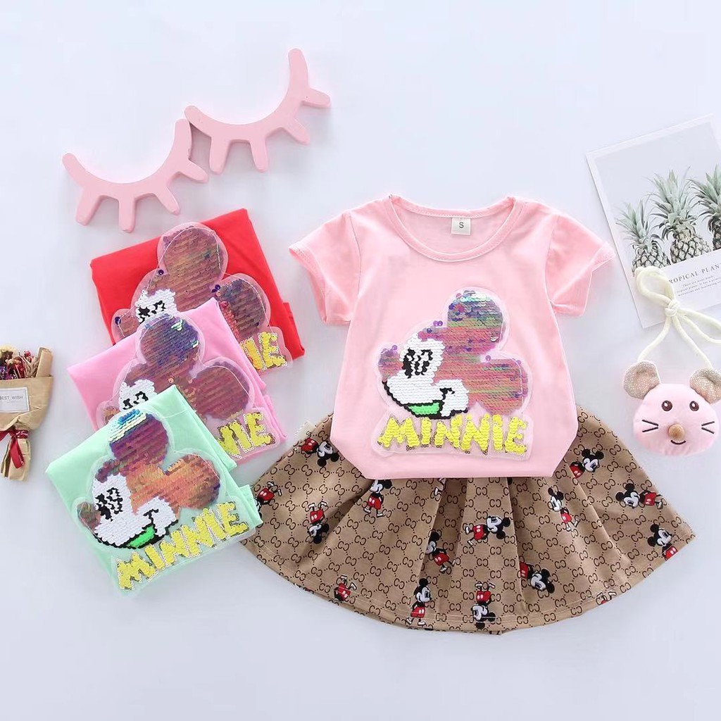 Setelan Baju Anak Perempuan Balita Import | Set Kaos Anak Cewek / Kualitas Premium harga Murah Flower