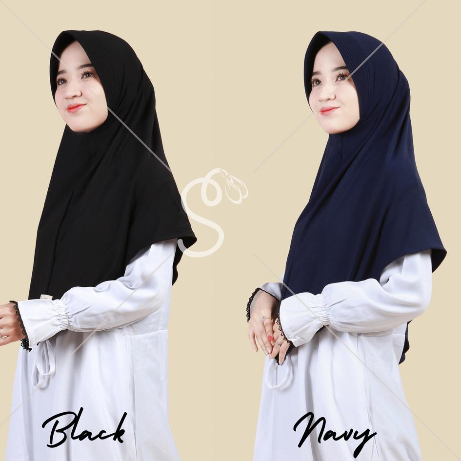 [KHS. 419194] Bergo Sport Menutup Dada / Bergo Hamidah Menutup Dada / Jilbab Instan Pet Menutup Dada