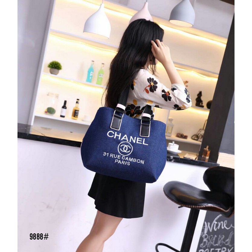 High Premium Chanel Denim Tote Bag 9888