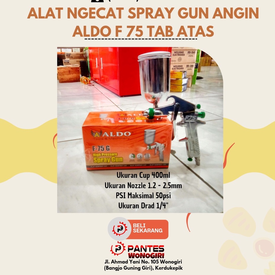 Spray Gun Alat Semprot Cat Aldo F 75 G