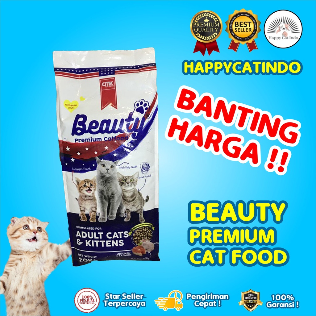 BEAUTY CAT FOOD 20KG MAKANAN KUCING SAK