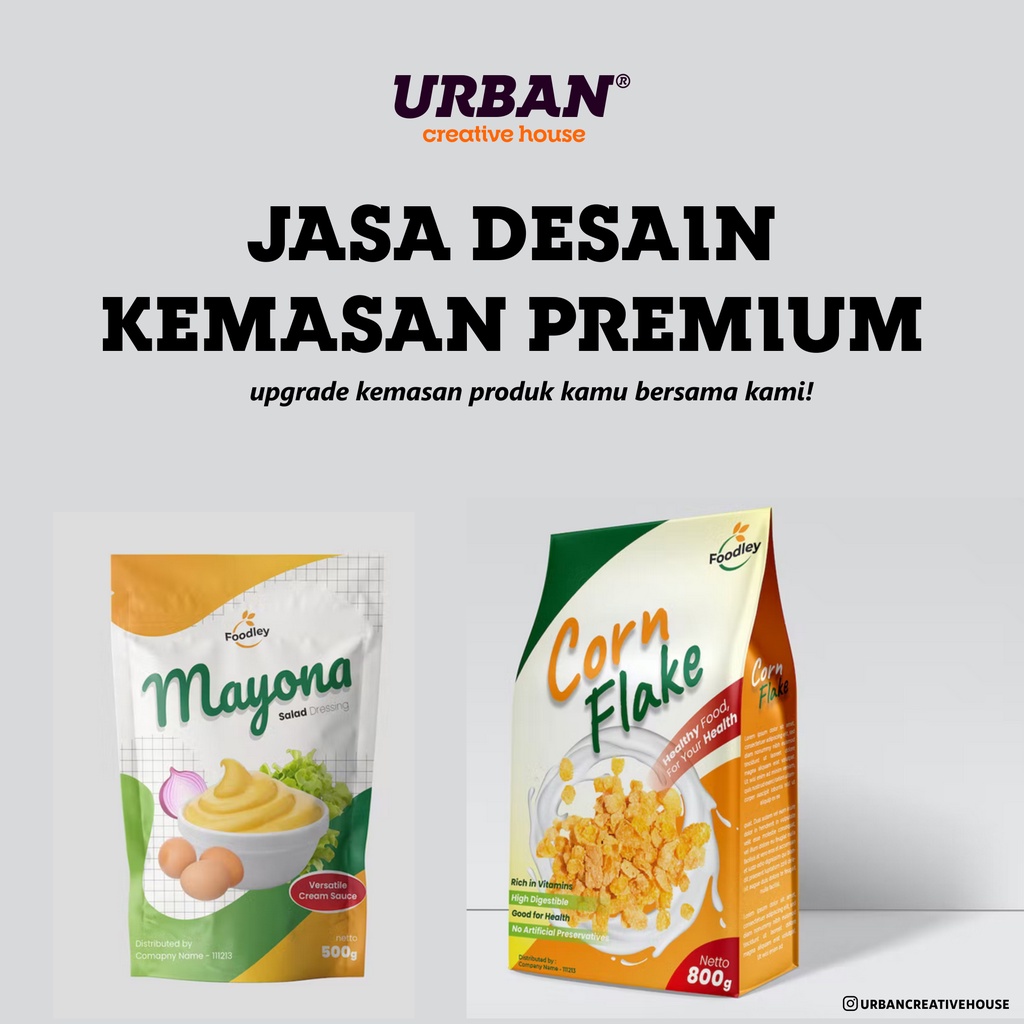 Jasa Desain Kemasan Produk Design Packaging Makanan label, box, standing pouch