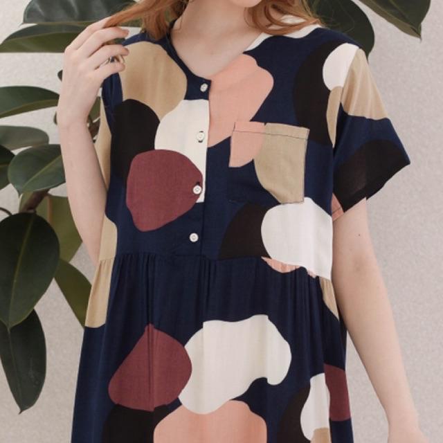 Julia Nightdress - Piyama / Daster Rayon Premium by RAHA Sleepwear-Abstract