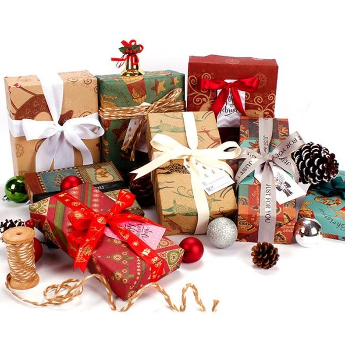 

RHNO TERCAKEP 10PCS CHRISTMAS KFRAT WRAPPING PAPER DECORATION GIFT DC452CD3
