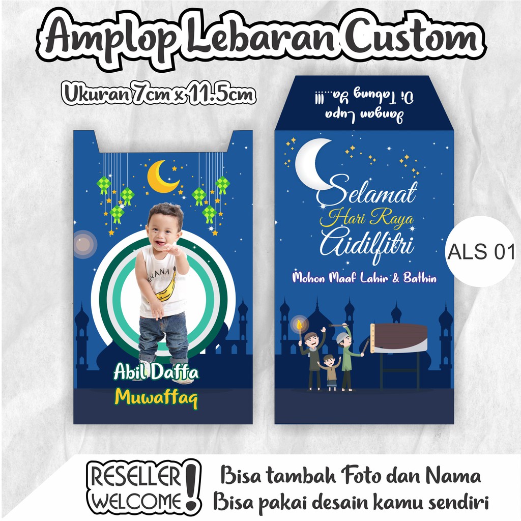 

Amplop Lebaran Custom (7x11cm) bisa request foto dan nama