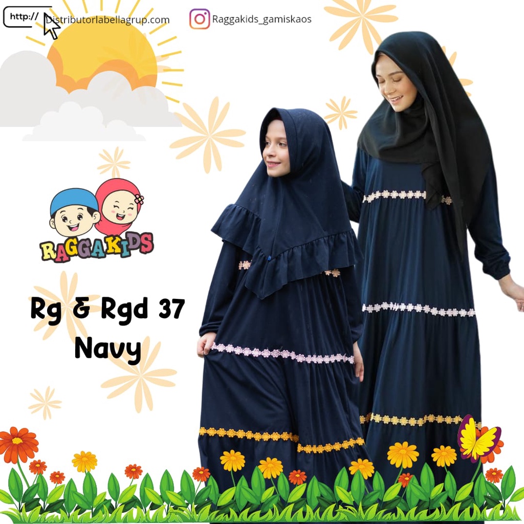GAMIS ANAK POLOS BIRU DONGKER RG 37 NAVY RAGGAKIDS