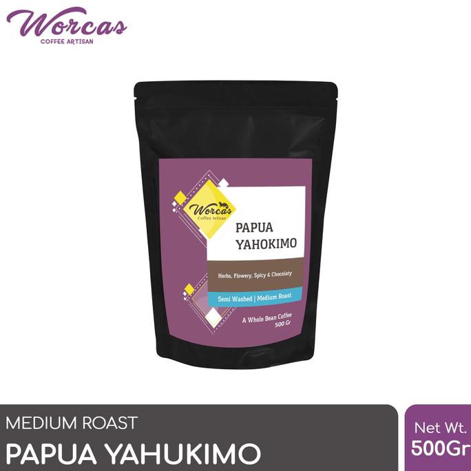 

WORCAS Arabica Papua Yahukimo 500 Gram - Medium Roasted Coffee -Diskon Besar