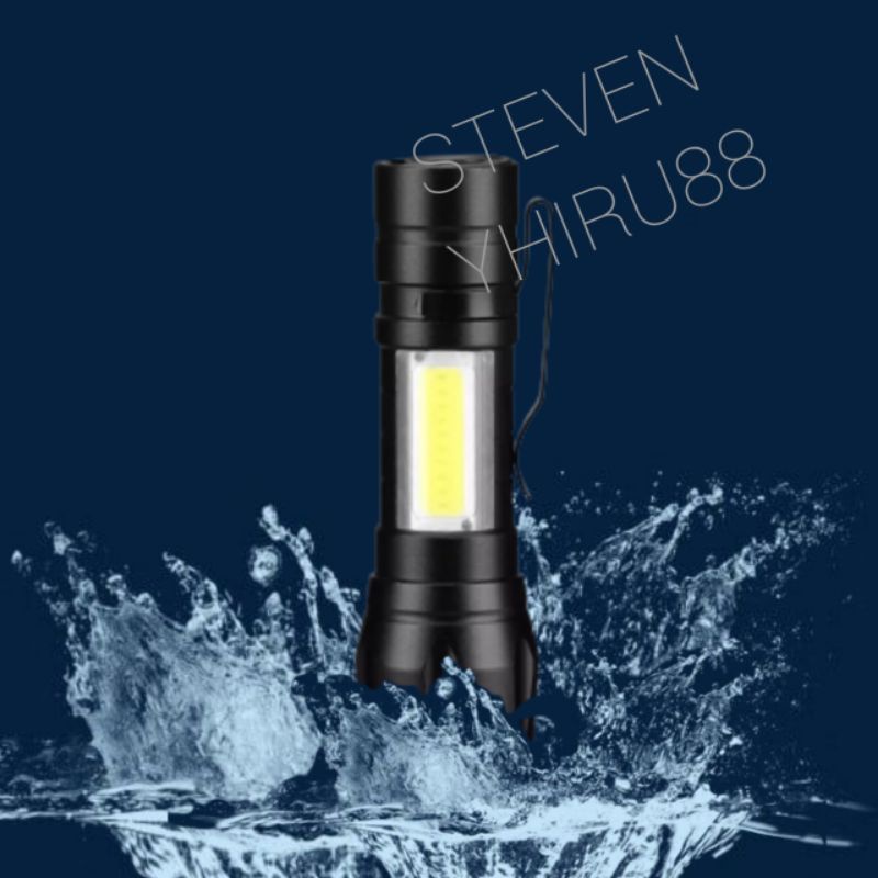 Senter Mini / Senter Pocket mini / Senter Swatt / SENTER LED MINI USB RECHARGER WATERPROOF/SENTER SWAT MINI ZOOM SENTER POLICE LED MINI ZOOM CAS CHARGE 3 FUNGSI/Senter Mini XPE Super Terang COB LED Zoom Swat Police Light Recharger