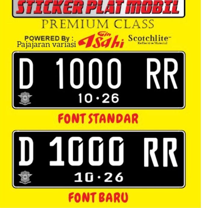 Koleksi Terbaru.. cutting stiker plat nomor mobil font baru /font lama