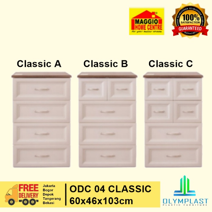 olymplast classic drawer cabinet lemari susun odc 04 classic
