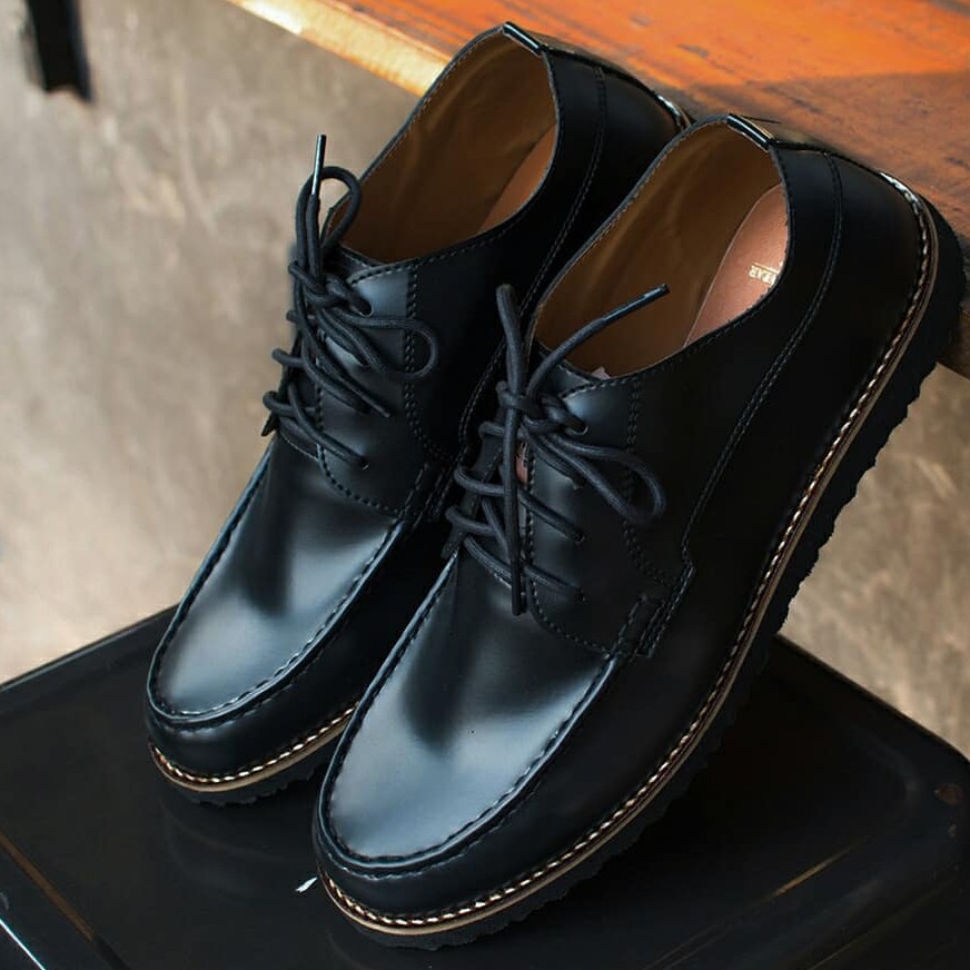 COSTA BLACK |ManNeedMe x FSTP| Sepatu Pantofel Pria Semi-Boots Formal