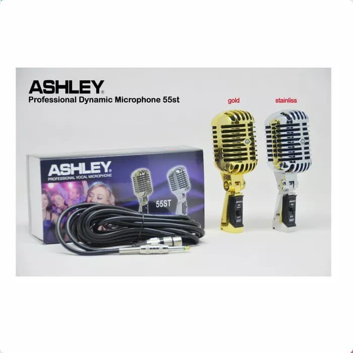 Microphone ASHLEY 55 ST Mic Mik Kabel