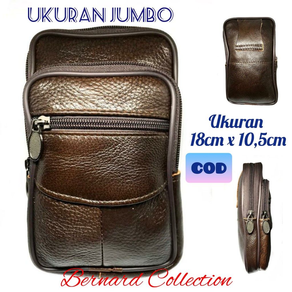 Sarung Hp Pinggang Kulit Jumbo Sarung Hp Kulit Lipat Berdiri Ukuran Jumbo Bisa Untuk Hp 6.8inch